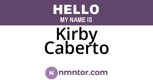 Kirby Caberto