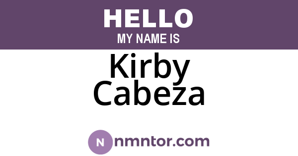 Kirby Cabeza