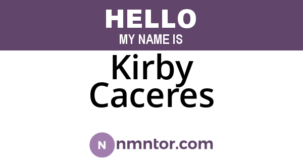 Kirby Caceres