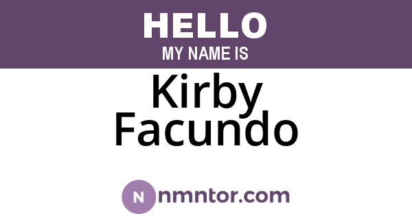 Kirby Facundo