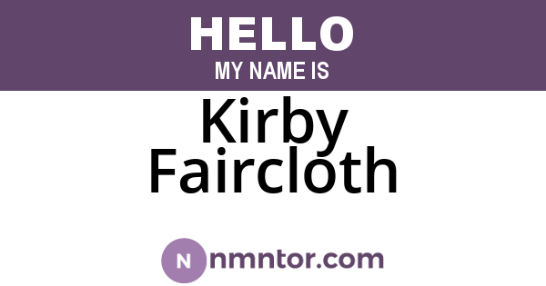 Kirby Faircloth