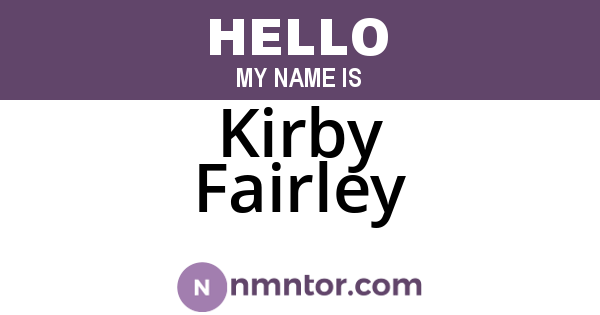 Kirby Fairley