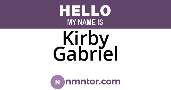 Kirby Gabriel