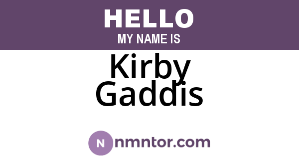 Kirby Gaddis