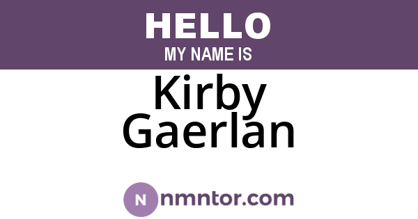Kirby Gaerlan
