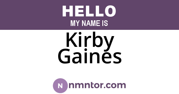 Kirby Gaines