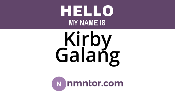 Kirby Galang