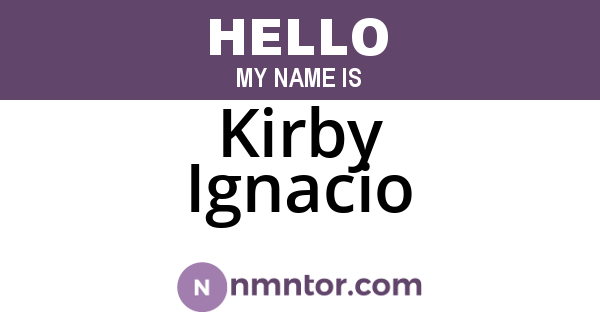 Kirby Ignacio