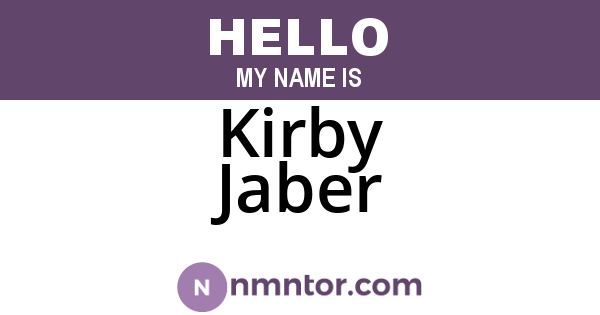 Kirby Jaber