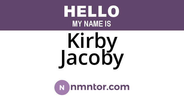 Kirby Jacoby
