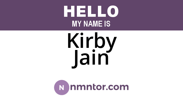 Kirby Jain