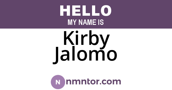 Kirby Jalomo