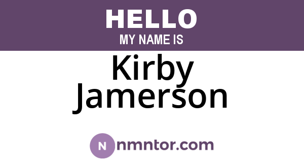 Kirby Jamerson