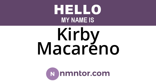 Kirby Macareno