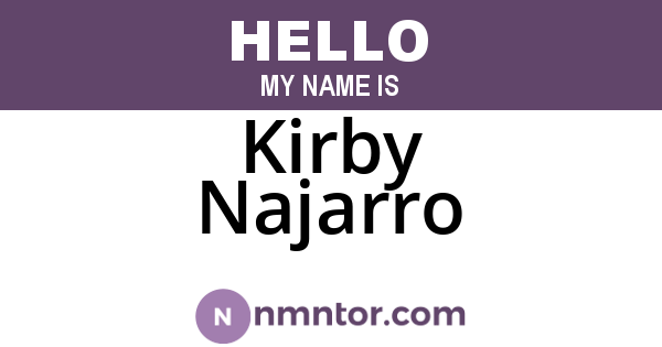 Kirby Najarro