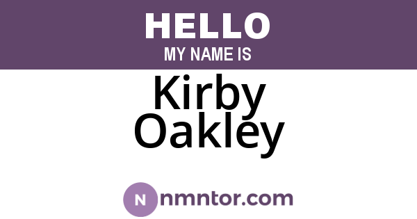 Kirby Oakley