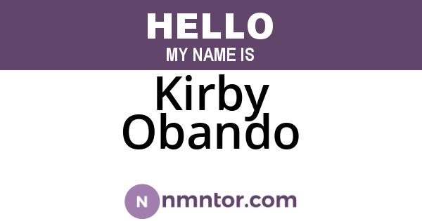 Kirby Obando