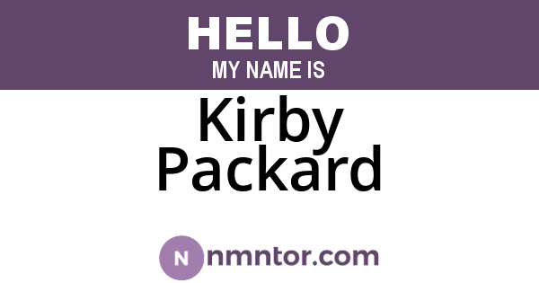 Kirby Packard
