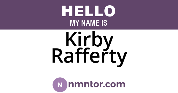 Kirby Rafferty