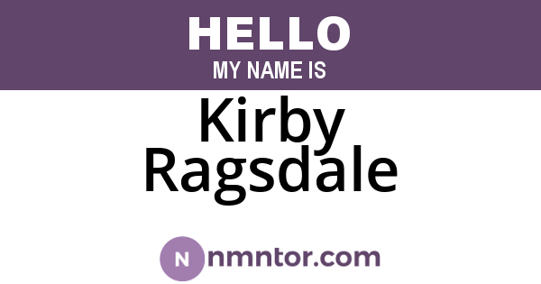 Kirby Ragsdale