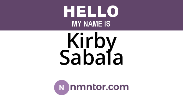 Kirby Sabala