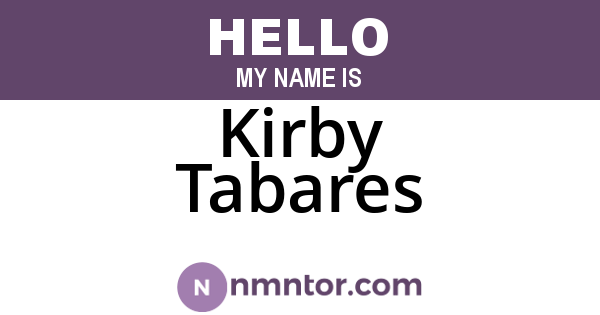 Kirby Tabares