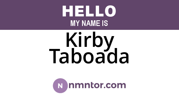 Kirby Taboada