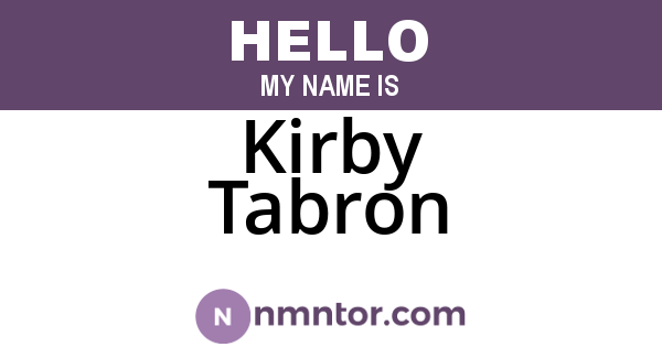 Kirby Tabron
