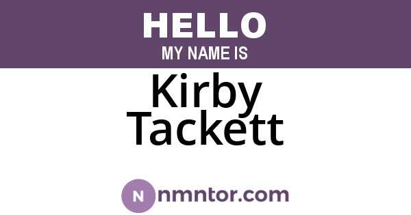 Kirby Tackett