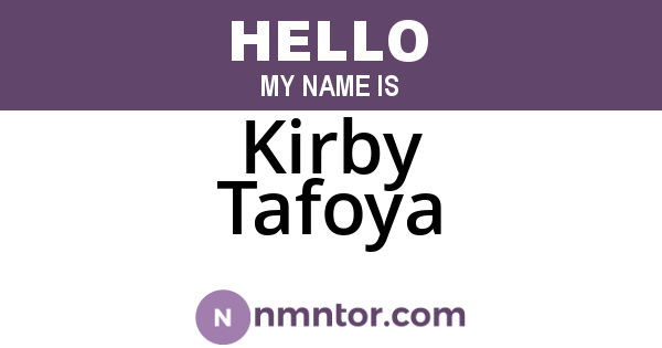 Kirby Tafoya