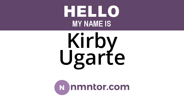 Kirby Ugarte