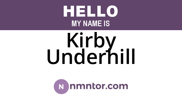 Kirby Underhill