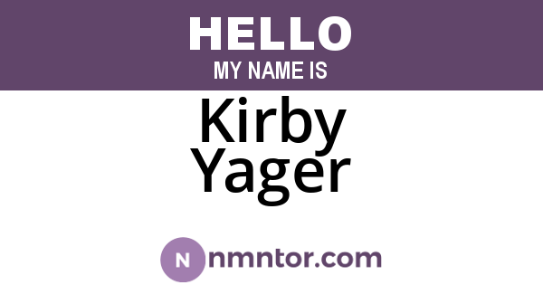 Kirby Yager