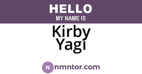 Kirby Yagi