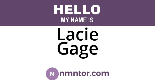 Lacie Gage