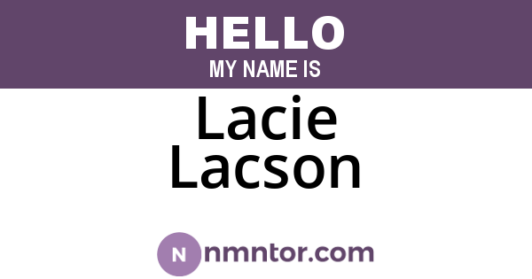 Lacie Lacson