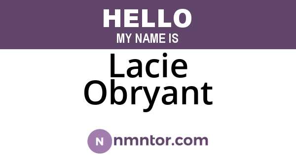 Lacie Obryant