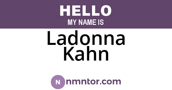 Ladonna Kahn