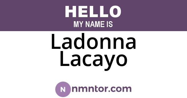 Ladonna Lacayo
