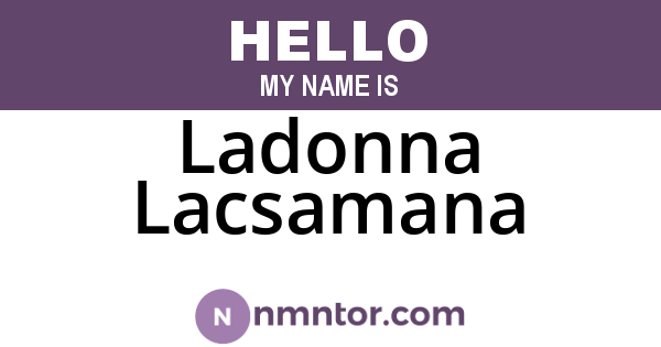 Ladonna Lacsamana