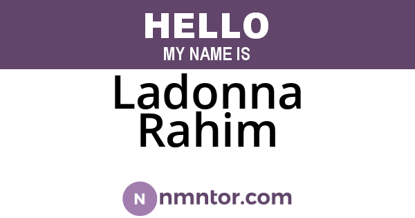 Ladonna Rahim
