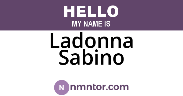 Ladonna Sabino