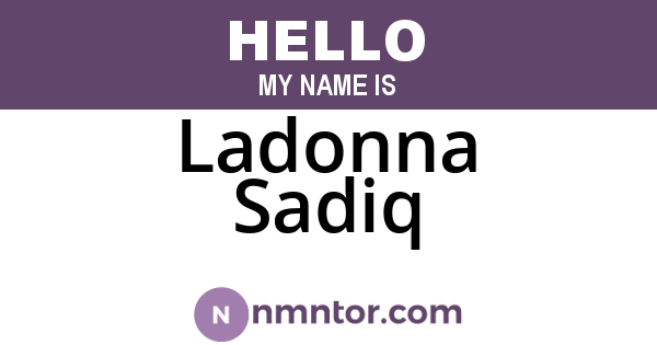 Ladonna Sadiq