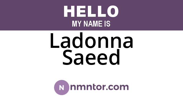 Ladonna Saeed