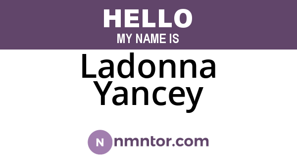 Ladonna Yancey