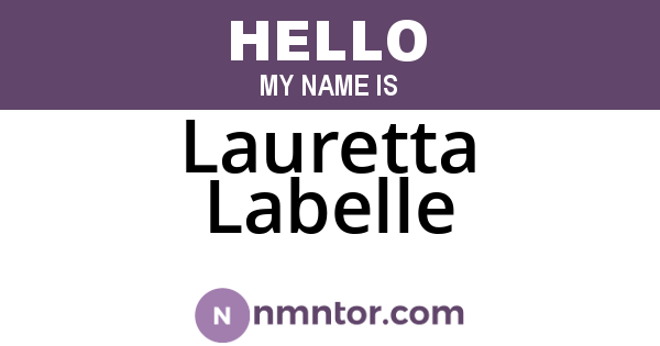 Lauretta Labelle