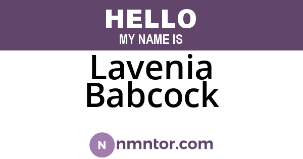 Lavenia Babcock