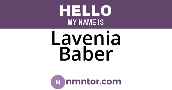 Lavenia Baber