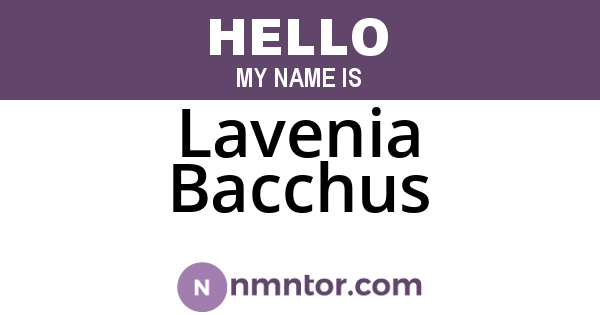 Lavenia Bacchus