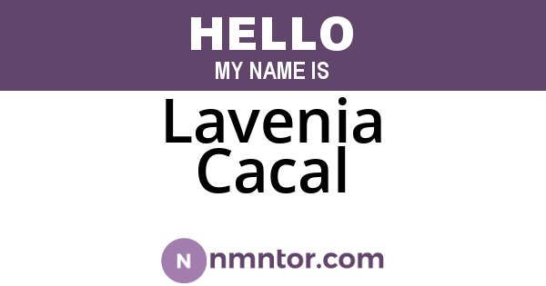 Lavenia Cacal